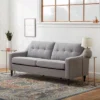 Ellen Upholstered Scooped Arm Sofa With Square Tufting - Brookside Home -HOMCOM Store GUEST cb6c1304 e3a1 402a a1a7 b3c8d8d18a5c