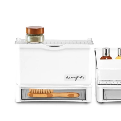 Medium Stacking Bin With Lid Clear/White - Madesmart 6 Medium Stacking Bin With Lid Clear/White - Madesmart - Image 4