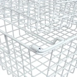 Set Of 2 Storage Bins - Basket Set For Toy, Kitchen, Closet, And Bathroom Storage - Medium Shelf Organizers With Handles By Home-Complete (White) -HOMCOM Store GUEST cbd1ddcb c6d1 49e6 aff8 7d7dede4597a