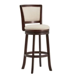 29" Falia Dark Cherry Finish Linen Swivel Barstool Height Chair - Inspire Q 16 29" Falia Dark Cherry Finish Linen Swivel Barstool Height Chair - Inspire Q -HOMCOM Store GUEST cbf0a5a9 b6e3 4baa a5a1 7eff142918c1