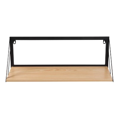 Honey-Can-Do Large Laundry Wall Shelf With Wood Light Oak 6 Honey-Can-Do Large Laundry Wall Shelf With Wood Light Oak - Image 4