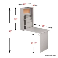 Fold Out Convertible Wall Mount Desk Gray - Aiden Lane 21 Fold Out Convertible Wall Mount Desk Gray - Aiden Lane -HOMCOM Store GUEST cda0ede2 5b64 4c15 99aa 417ea2452453