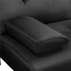 Yaheetech Convertible Futon Sofa Bed Tufted Fabric Futon With Cupholders And Pillows -HOMCOM Store GUEST cdb17eb5 fbc9 4cd4 bb2b 9c11482e4d27