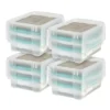 IRIS 4pk 50qt Plastic Storage Totes With Wing Lid -HOMCOM Store GUEST ce610c02 d9b1 4c9c a169 f9e21b5ab3b4