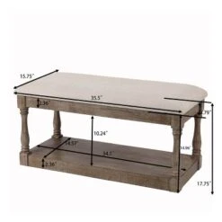 LuxenHome Upholstered Beige Linen Entryway And Bedroom Bench. -HOMCOM Store GUEST ceb9cfa2 31c2 468e 8758 287f9d1d108b