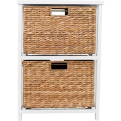 BirdRock Home Seagrass 2-Tier File Cubby Cabinet - Natural -HOMCOM Store GUEST cfcb0eba fefa 4308 87c6 bb770d174aac