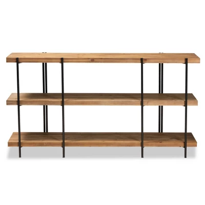 Tarah Wood Console Table Brown/Black - Baxton Studio 5 Tarah Wood Console Table Brown/Black - Baxton Studio - Image 3