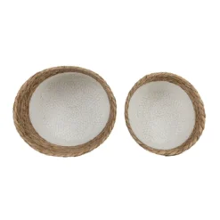 Set Of 2 Baskets White Seagrass & Rope By Foreside Home & Garden -HOMCOM Store GUEST cfedbac1 bd5c 408c 8291 cecc1460c8f9
