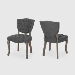 Set Of 2 Crosswind Tufted Dining Chair - Christopher Knight Home -HOMCOM Store GUEST d12499e9 01eb 4a27 90d0 6b20a09c2a22