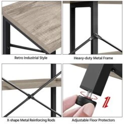 Yaheetech 3 Tiers Wood Console Table Industrial Sofa Table -HOMCOM Store GUEST d140d24b 44aa 4892 84a4 ed33857054ac