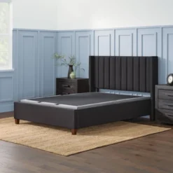 Adele Vertical Upholstered Wingback Bed – Brookside Home 21 Adele Vertical Upholstered Wingback Bed – Brookside Home -HOMCOM Store GUEST d18e4d29 7b5c 45a3 a031 09fe43b387f3