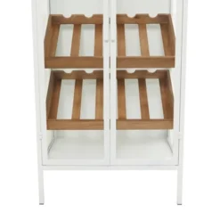 Farmhouse Metal Standing Wine Rack White - Olivia & May -HOMCOM Store GUEST d1a68470 8b17 4d78 9ff2 6fcb0217034a