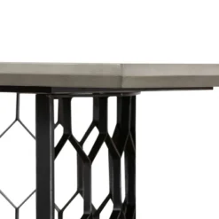 Rectangular Solange Concrete/Metal Dining Table Gray - Armen Living 12 Rectangular Solange Concrete/Metal Dining Table Gray - Armen Living -HOMCOM Store GUEST d1e7ad84 79ce 466f bfbb 7c4976a979db