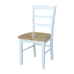 3pc Dining Table With 2 Ladderback Chairs White/Natural – International Concepts -HOMCOM Store GUEST d2b40af6 6480 4102 96c0 934d0cbf0d05