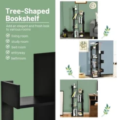 Costway 8-Shelf Bookcase Modern Tree Bookshelf Storage Decor Freestanding White/Black 19 Costway 8-Shelf Bookcase Modern Tree Bookshelf Storage Decor Freestanding White/Black -HOMCOM Store GUEST d2d28bce 0ad5 4c0d b0cb 6a22da10b77e