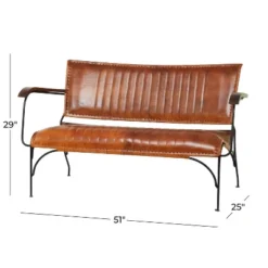 Vintage Leather Loveseat Brown - Olivia & May -HOMCOM Store GUEST d33020da 213b 4385 bb31 14c60b18b236