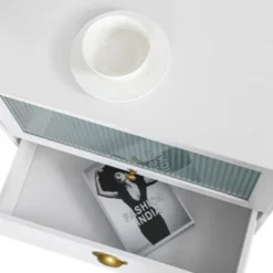 Organnice 2-Drawer Nightstand White Strong Cabinet -HOMCOM Store GUEST d35e8a24 8189 4a78 80c5 71d8fb263205