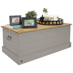 Sunnydaze Decor Sunnydaze Indoor Trunk With Handles - Solid Pine Construction - 39.5" W -HOMCOM Store GUEST d3834397 1389 4844 982e dde910b6a6a7