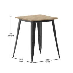 Merrick Lane Indoor/Outdoor Dining Table, 23.75" Square All Weather Poly Resin Top With Steel Base -HOMCOM Store GUEST d50347e9 4dc6 42d6 b273 d4bb291ff8bc