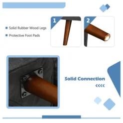 Costway Convertible Futon Sofa Bed Adjustable Couch Sleeper W/ Wood Legs NavyGreyYellow 17 Costway Convertible Futon Sofa Bed Adjustable Couch Sleeper W/ Wood Legs NavyGreyYellow -HOMCOM Store GUEST d5bceb4c 52ae 4eb7 aa2d 38c024b12232