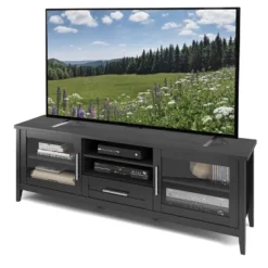 Jackson Extra Wide TV Stand For TVs Up To 80" Black - CorLiving -HOMCOM Store GUEST d6378702 b7fe 4c79 b571 aa3f3337a562