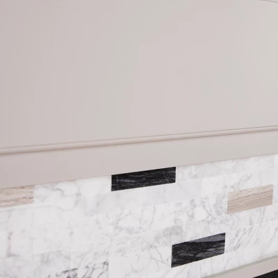 Talsham Base Electric Fireplace With Marble Surround Gray - Aiden Lane 3 Talsham Base Electric Fireplace With Marble Surround Gray - Aiden Lane