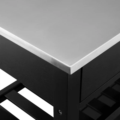 Chloe Stainless Steel Top Kitchen Island Cart - Crosley 14 Chloe Stainless Steel Top Kitchen Island Cart - Crosley - Image 12