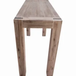 40" Woodstock Acacia Wood With Metal Inset Media Console Table Brushed Driftwood - Alaterre Furniture -HOMCOM Store GUEST d77d2f91 5b20 448f a5df 37831e646816