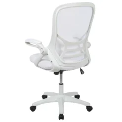 Emma And Oliver High Back White Mesh Ergonomic Office Chair With White Frame And Flip-up Arms -HOMCOM Store GUEST d8d6a538 8b67 48f5 89f0 a2f8d9638aba
