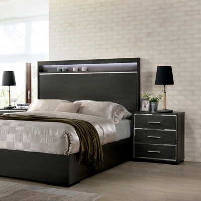 Reyes Nightstand Warm Gray - MiBasics 3 Reyes Nightstand Warm Gray - MiBasics