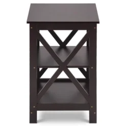 Costway 3-Tier Nightstand End Table Storage Display Shelf Living Room Furniture Espresso NEW -HOMCOM Store GUEST d9e79c83 e88a 4400 ba3d 81d0ef2d9223