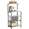 Bestier 4 Tier Shelves Portable Utility Kitchen Storage Baker's Rack Organizer Cart Stand With Adjustable Wheels And Side Hooks, 49 Inch, Oak 2 Bestier 4 Tier Shelves Portable Utility Kitchen Storage Baker's Rack Organizer Cart Stand With Adjustable Wheels And Side Hooks, 49 Inch, Oak -HOMCOM Store GUEST da34bfd0 b2b2 4348 aa73 a99af50341ec