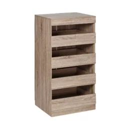Honey-Can-Do 4 Drawer Stackable Cabinet Oak -HOMCOM Store GUEST da72b4bd 8d95 4c48 aeb0 d8848293cf68