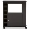 Ontario Modern & Contemporary Dark Brown Wood Modern Dry Bar & Wine Cabinet - Baxton Studio