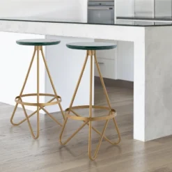 JONATHAN Y Spiroa Modern Industrial Metal Backless Circular Bar Stool -HOMCOM Store GUEST dd228b46 25b9 4e95 a15d 64c001645e2d
