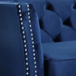 Chatwin Contemporary Tufted Velvet Sofa Dark Blue - Christopher Knight Home -HOMCOM Store GUEST de6c85eb 2d6d 4f21 860d bf699e4164d6