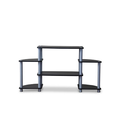 Orbit And Silver 3 Tier TV Stand For TVs Up To 40" Black/Silver - Baxton Studio 5 Orbit And Silver 3 Tier TV Stand For TVs Up To 40" Black/Silver - Baxton Studio - Image 3