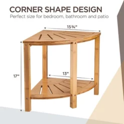 Bambusi Bamboo Corner Bench With Shelf For Bathroom, Living Room, Entryway Or Outside 7 Bambusi Bamboo Corner Bench With Shelf For Bathroom, Living Room, Entryway Or Outside -HOMCOM Store GUEST e003171d e59a 4d46 979a 9f6661a5b658