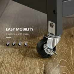 HOMCOM Utility Kitchen Cart, Rolling Kitchen Island Storage Trolley With Rack, Shelves, Drawer And Cabinet, Gray 10 HOMCOM Utility Kitchen Cart, Rolling Kitchen Island Storage Trolley With Rack, Shelves, Drawer And Cabinet, Gray -HOMCOM Store GUEST e05ba839 87b0 4aac a58b d311181c8302