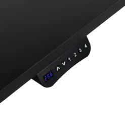 Flash Furniture 48" Wide Black Electric Height Adjustable Standing Desk With Designer Armless White Ribbed Swivel Task Office Chair -HOMCOM Store GUEST e0a25fca 9af5 4821 b149 96fd682438a2