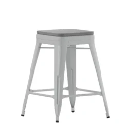 Flash Furniture Cierra Set Of 4 Commercial Grade 24" High Backless Metal Indoor Counter Height Stools With All-Weather Poly Resin Seats 31 Flash Furniture Cierra Set Of 4 Commercial Grade 24" High Backless Metal Indoor Counter Height Stools With All-Weather Poly Resin Seats -HOMCOM Store GUEST e1d6aff7 6221 46db bf03 60743bb78584