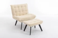 Modern Accent Leisure Chair With Ottoman-ModernLuxe -HOMCOM Store GUEST e20aabfc 952f 496d 8728 4e8cc7094688