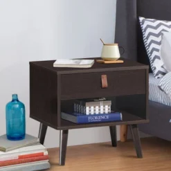 Costway Nightstand Sofa Side End Table Bedside Table Drawer Storage -HOMCOM Store GUEST e28a54fc 285e 464d bf2d cff649b62c64