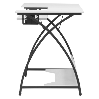 Comet Plus Sewing/Office Table With Fold Down Top, Height Adjustable Platform And Bottom Storage Shelf Black/White - Sew Ready 7 Comet Plus Sewing/Office Table With Fold Down Top, Height Adjustable Platform And Bottom Storage Shelf Black/White - Sew Ready - Image 5