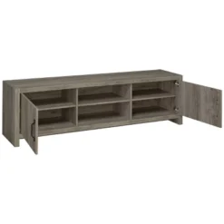Hays 2 Door TV Stand For TVs Up To 80" Gray Driftwood - Coaster -HOMCOM Store GUEST e2f26f6b 9fa2 49b8 9e18 05e4b787ef6d