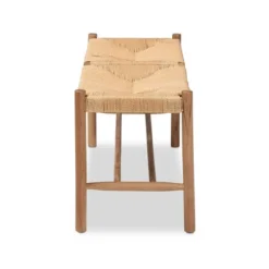 Saura Oak Wood Hemp Dining Bench Brown - Baxton Studio -HOMCOM Store GUEST e3f3ac39 8a7c 4a6c a12d f25b0d9bcdb5