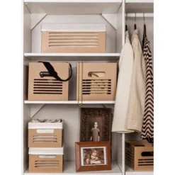 Creative Scents Wooden Tan Storage Bins - Extra Small -HOMCOM Store GUEST e41fa0ce 39a6 4c4d 824d dedccc897c25