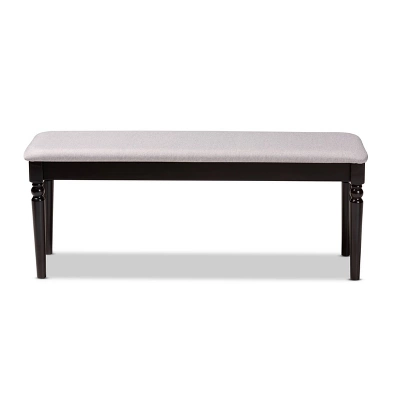 Giovanni Fabric Upholstered And Wood Dining Bench - Baxton Studio 3 Giovanni Fabric Upholstered And Wood Dining Bench - Baxton Studio