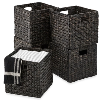 Best Choice Products 12x12in Hyacinth Baskets, Set Of 5 Multipurpose Collapsible Organizers W/ Inserts 13 Best Choice Products 12x12in Hyacinth Baskets, Set Of 5 Multipurpose Collapsible Organizers W/ Inserts - Image 11
