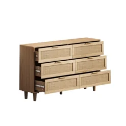 6-Drawer Rattan Dresser For Living Room And Bedroom, Natural - ModernLuxe 15 6-Drawer Rattan Dresser For Living Room And Bedroom, Natural - ModernLuxe -HOMCOM Store GUEST e74cfca1 e635 40ea 946f bf2c57cd97f0